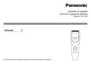 Priročnik Panasonic ER-GC20 Lasna sponka