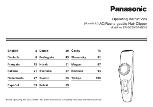 Brugsanvisning Panasonic ER-GC50 Hårklipper