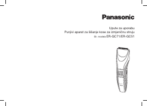 Priručnik Panasonic ER-GC51 Šišač za kosu