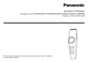 Vadovas Panasonic ER-GC70 Plaukų kirpimo mašinėlė