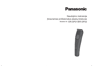 Vadovas Panasonic ER-GP22 Plaukų kirpimo mašinėlė