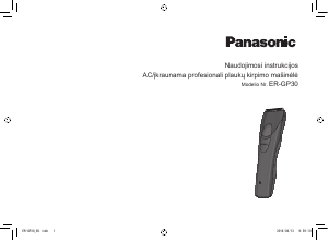 Vadovas Panasonic ER-GP30 Plaukų kirpimo mašinėlė