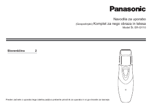 Priročnik Panasonic ER-GY10 Lasna sponka