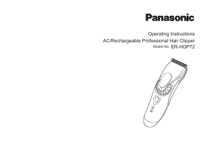 Bruksanvisning Panasonic ER-HGP72 Hårklipper