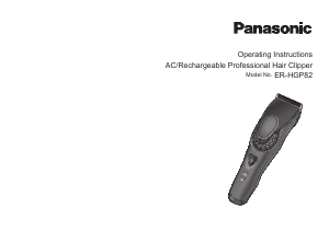 Kullanım kılavuzu Panasonic ER-HGP82 Saç kesme makinesi