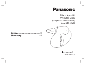 Manuál Panasonic EH-NA65 Vlasový vysoušeč