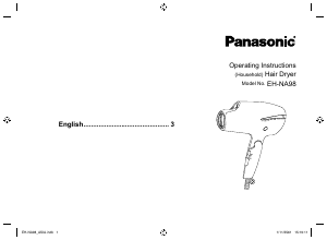 Handleiding Panasonic EH-NA98 Haardroger