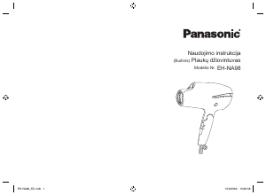 Vadovas Panasonic EH-NA98 Plaukų džiovintuvas