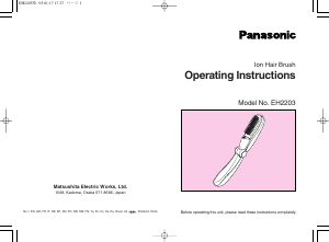 Bruksanvisning Panasonic EH-2203 Locktång