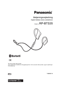 Brugsanvisning Panasonic RP-BTS35E1 Hovedtelefon