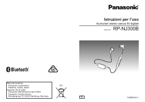 Manuale Panasonic RP-NJ300 Cuffie