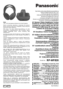 Посібник Panasonic RP-WF820 Навушник