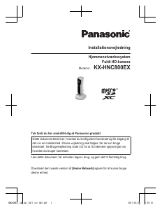 Brugsanvisning Panasonic KX-HNC800EX IP kamera