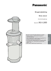 Brugsanvisning Panasonic MJ-L500 Saftpresser