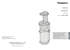 Käyttöohje Panasonic MJ-L500 Mehulinko