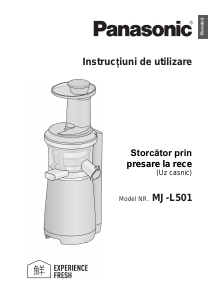 Manual Panasonic MJ-L501 Storcator