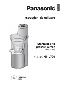 Manual Panasonic MJ-L700 Storcator