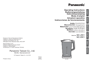 Handleiding Panasonic NC-DK1 Waterkoker