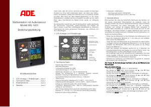 Bedienungsanleitung ADE WS 1403 Wetterstation