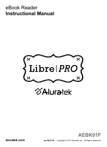 Handleiding Aluratek AEBK01F Libre Pro E-reader