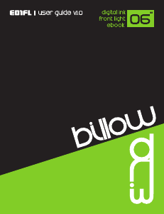 Manual Billow E01FL E-Reader