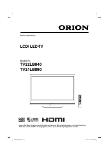 Bedienungsanleitung Orion 24LB890 LCD fernseher