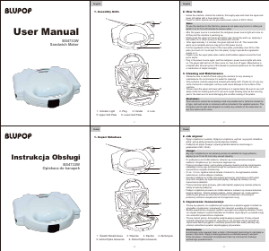 Instrukcja Blupop BS4733W Kontakt grill