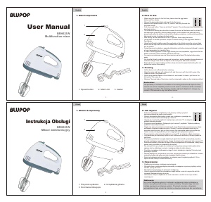 Manual Blupop BRH521W Hand Mixer