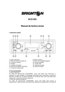 Manual de uso Brigmton BCD-501 Radio para coche