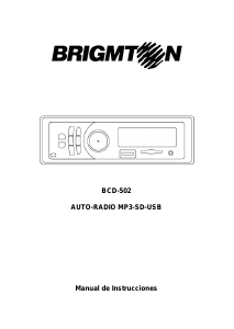 Manual de uso Brigmton BCD-502 Radio para coche