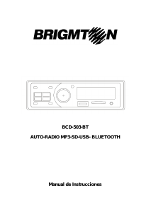 Manual de uso Brigmton BCD-503-BT Radio para coche