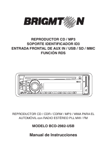 Manual de uso Brigmton BCD-2982-USB Radio para coche