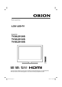 Bedienungsanleitung Orion 26LB126S LCD fernseher