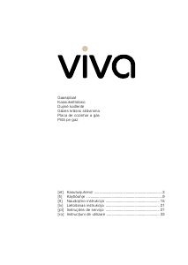Rokasgrāmata Viva VVK26G2320 Plīts virsma
