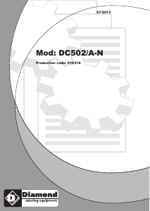 Mode d’emploi Diamond DC502/A-N Lave-vaisselle