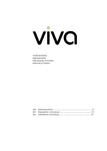 Rokasgrāmata Viva VVM16H2252 Mikroviļņu krāsns