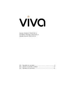 Priročnik Viva VVH21A3150 Pečica
