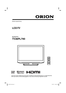 Bedienungsanleitung Orion 26PL790 LCD fernseher