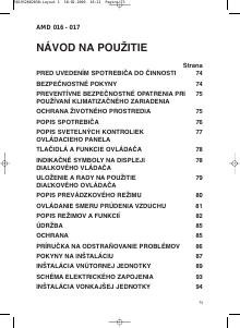 Návod Whirlpool AMD 017 Klimatizácia