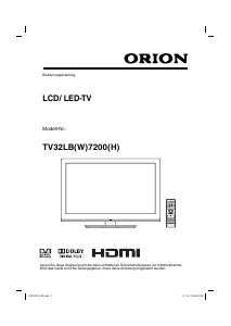 Bedienungsanleitung Orion 32LW7200 LCD fernseher