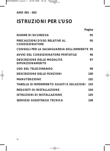 Manuale Whirlpool AMD 091 Condizionatore d’aria