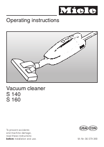 Manual Miele S 160 Vacuum Cleaner