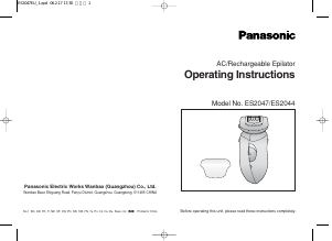 Bedienungsanleitung Panasonic ES-2044 Epilierer