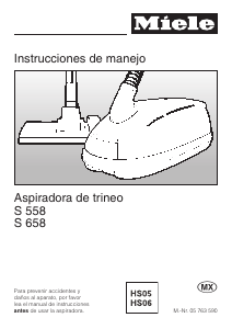 Manual de uso Miele S 558 Aspirador