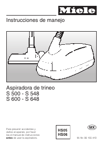 Manual de uso Miele S 648 Aspirador