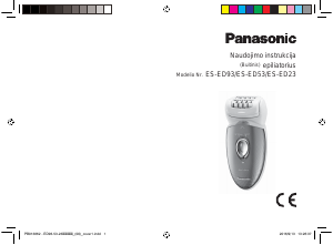 Vadovas Panasonic ES-ED23 Epiliatorius
