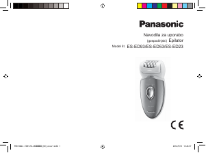 Priročnik Panasonic ES-ED23 Depilator