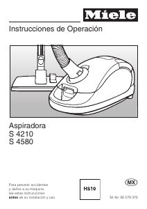 Manual de uso Miele S 4210 Aspirador