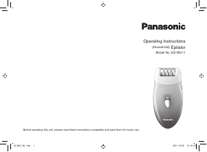 Manuale Panasonic ES-WU11 Epilatore