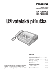 Manuál Panasonic KX-F2680E Fax